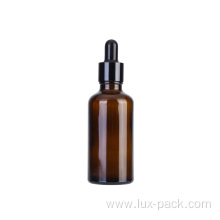 Cosmetic Essential Oil Bottle Black Plastic Lid